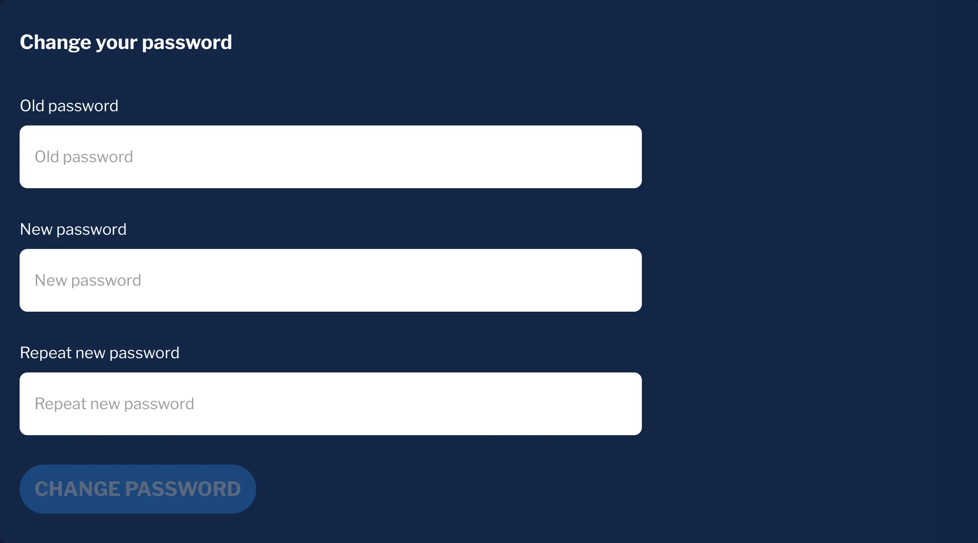 ChangeHero affiliate password change