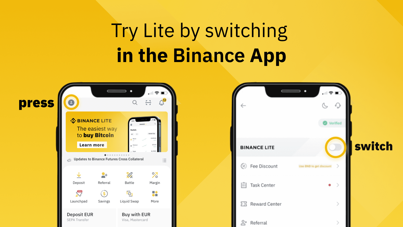 binance lite banner
