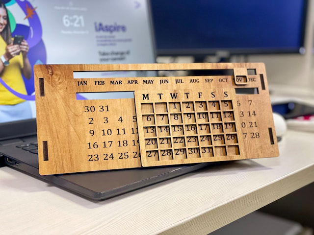 wooden calendar