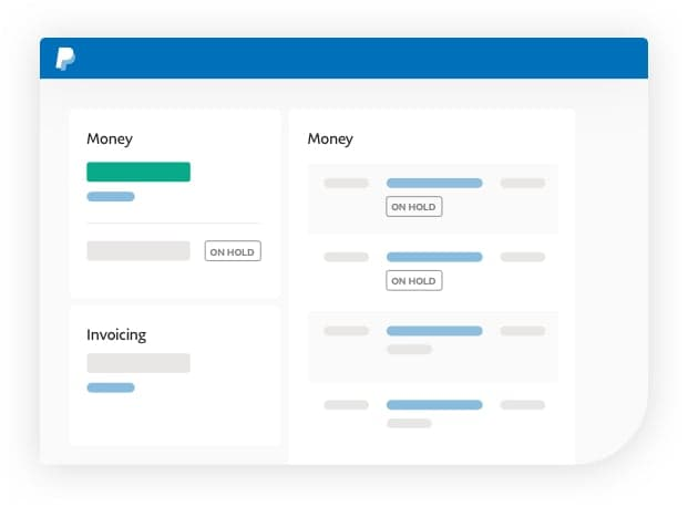 paypal payments on hold mockup