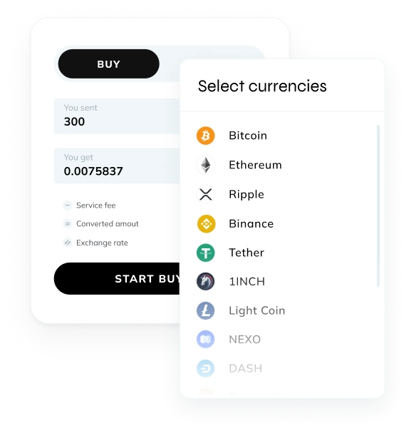 finchpay interface mockups
