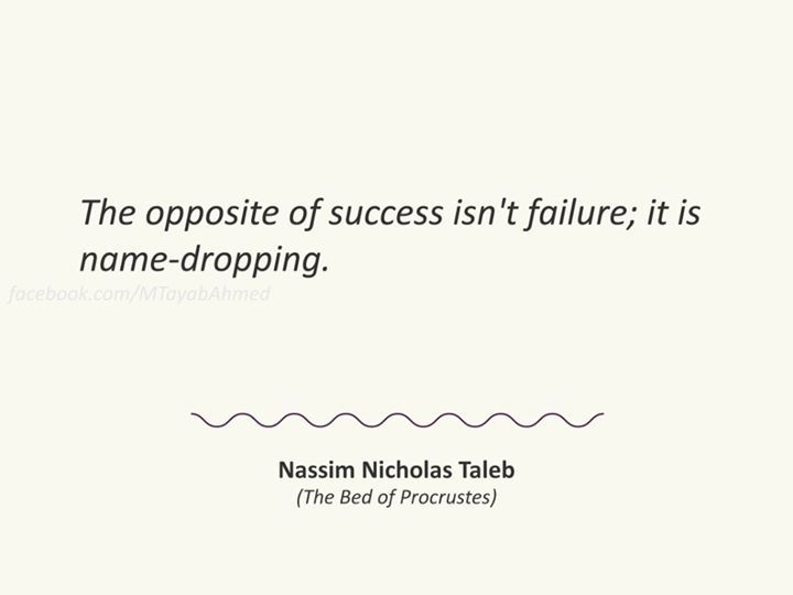 nassim taleb on on namedropping quote