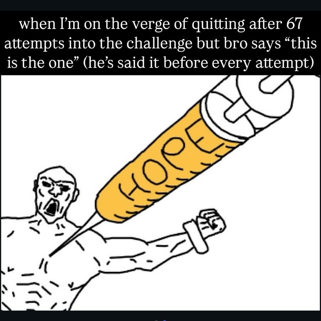 soyjack injected with syringe labelled hope