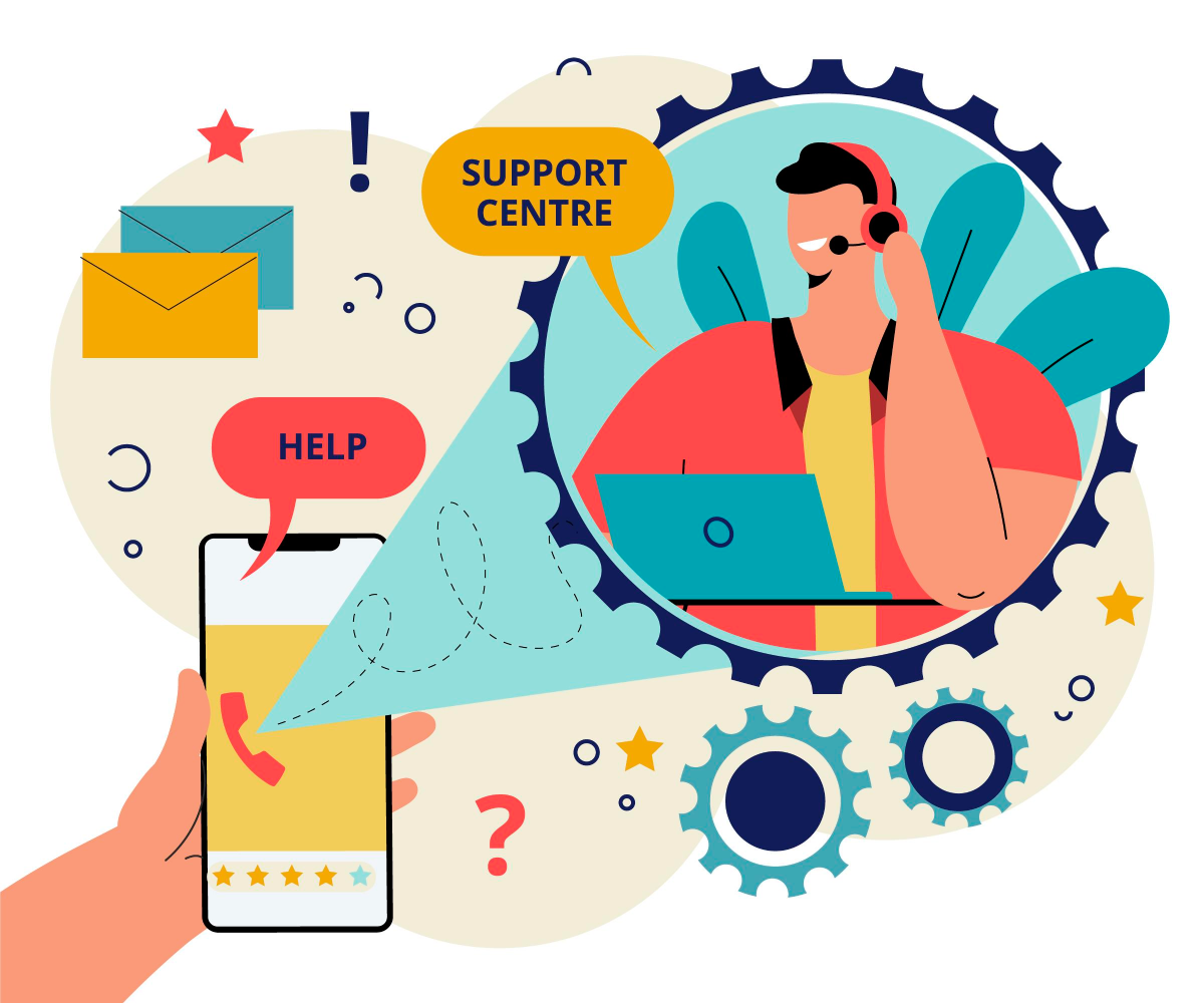customer support graphic