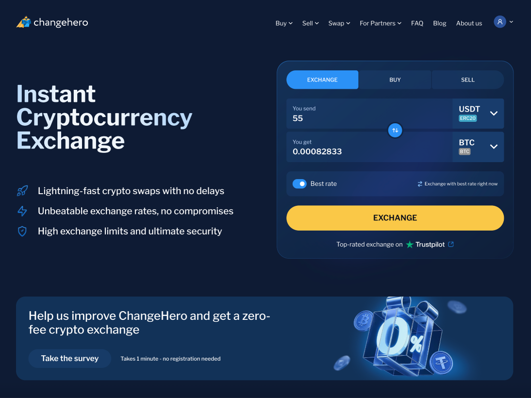 changehero home page