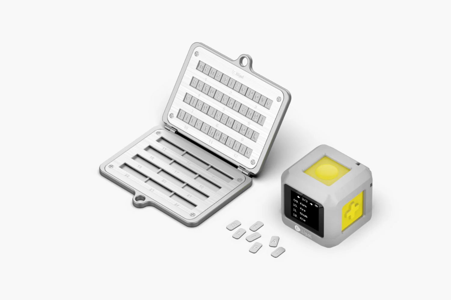 ellipal seed phrase generator and steel plaque