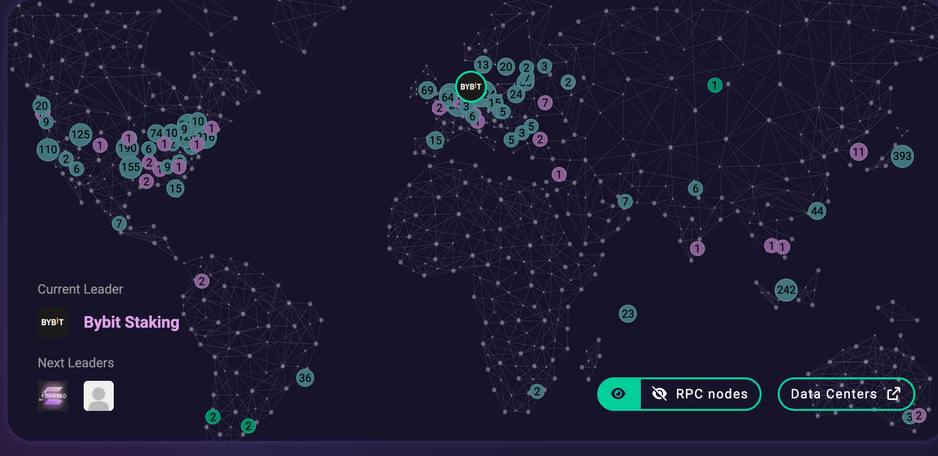 solana validator node map