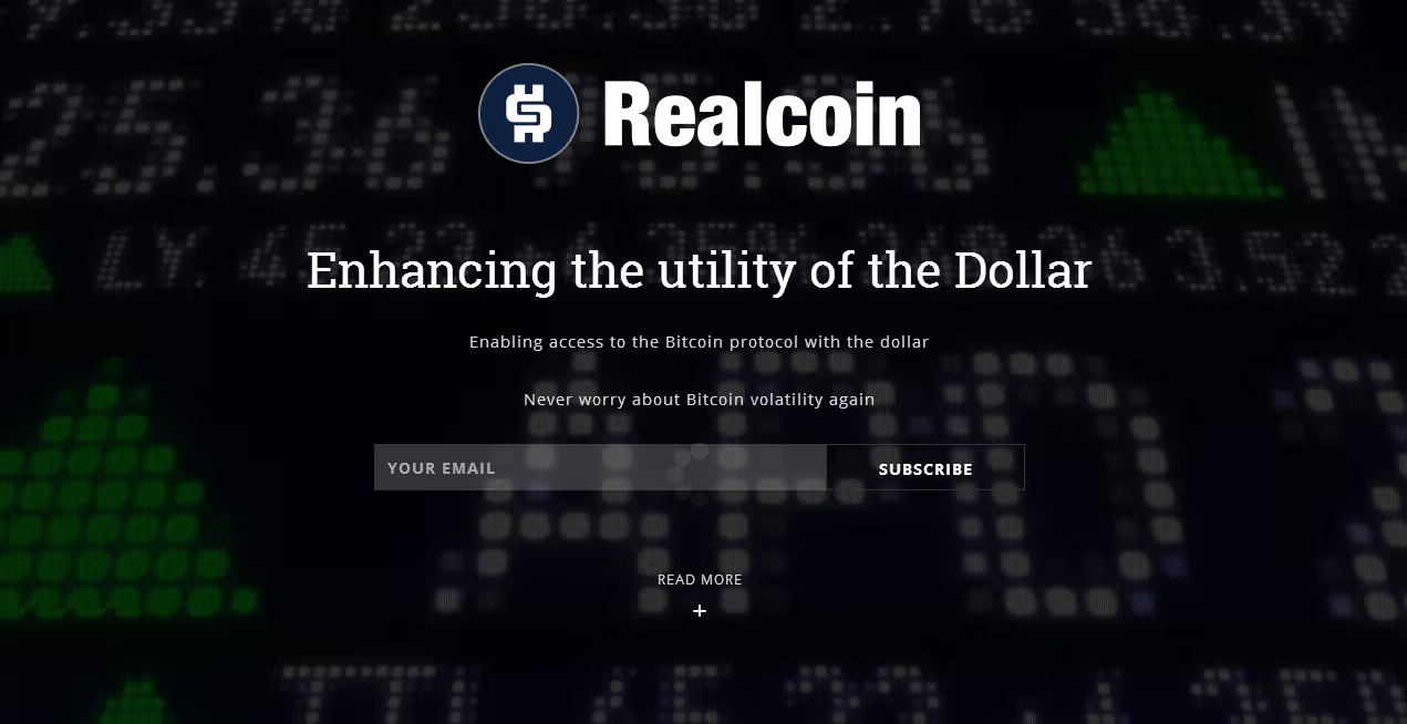realcoin website screencap